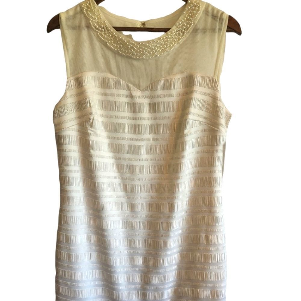 ‎STUDIO I Ivory Pearl Sheath Dress